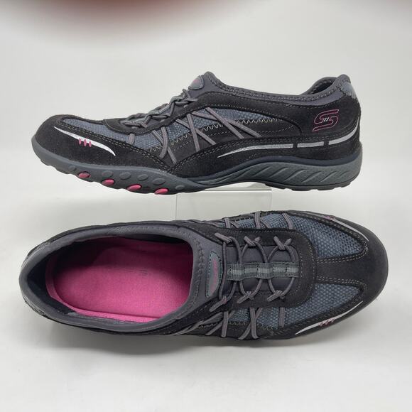 Skechers Slip-On Sport Sneakers Relaxed Fit Womens 7 1/2 Gray 82.7=L.3.4 - Picture 4 of 13